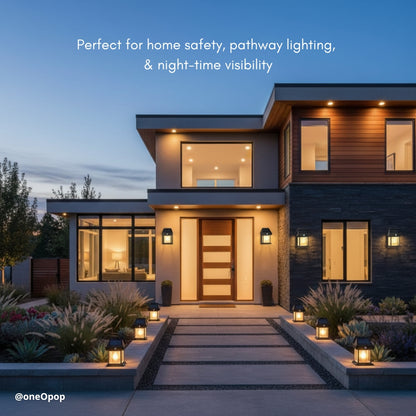 Soluxe Home Glow | Sunpowered Auto-On Outdoor Wall Light